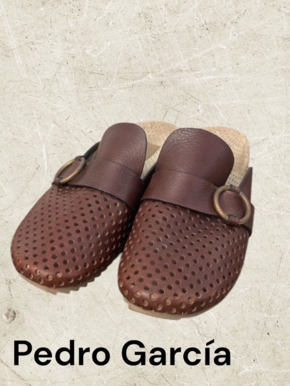 Pedro Garcia Leather Buckle Clogs
Size 40= 9.5 to 10 fit